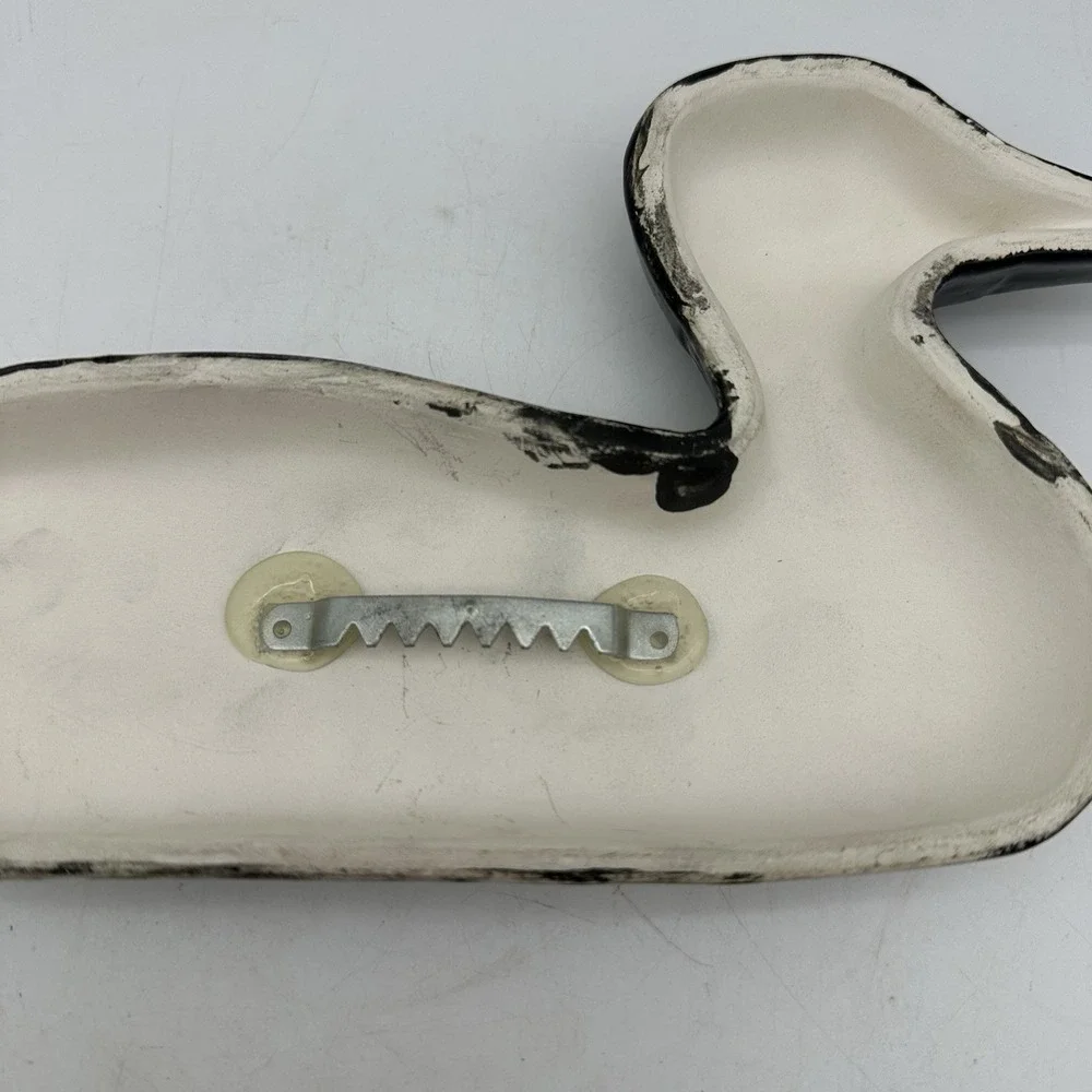 Ceramic Duck Wall Hanging Black And White Glossy Finish 10
